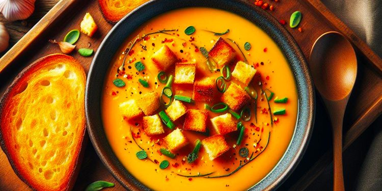 Sopa de Auyamas con Jengibre