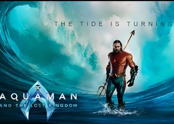 Imagen de la portada promocional de la película Aquaman y el Reino Perdido