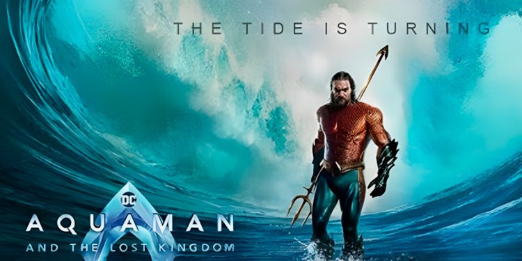 Imagen de la portada promocional de la película Aquaman y el Reino Perdido