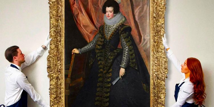 Imagen del cuadro de Diego Diego Velázquez de la reina Isabel de Borbón.