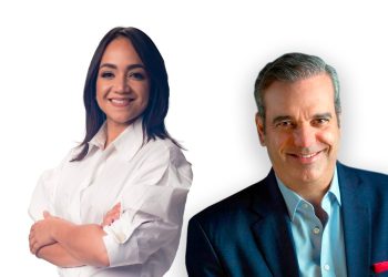 Imagen del presidente Luis Abinader y la senadora del Distrito Nacional Faride Raful