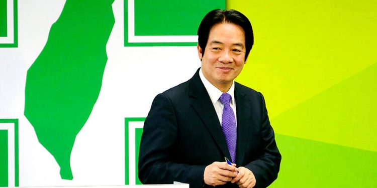 Foto de William Lai, candidato a la presidencia de Taiwán por el Partido Popular Democrático.