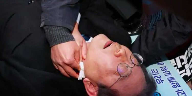 Foto de del líder de la oposición de Corea del Sur, Lee Jae-myung.