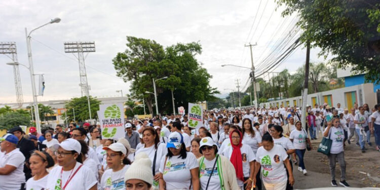 Cientos marchan en "Un paso por la familia" en Santo Domingo