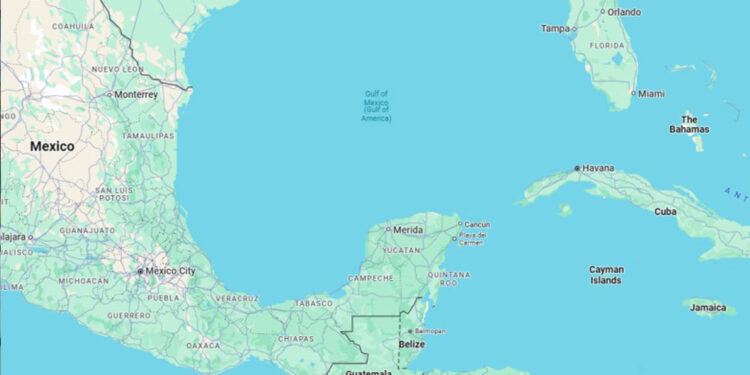 México demanda a Google por renombrar Golfo de México