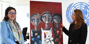 RD dona obra de arte en honor a Las Mirabal a la ONU en Viena