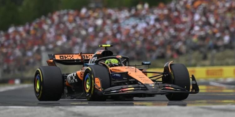 Norris lidera doblete de McLaren en Hungría y se mete en la lucha por el título