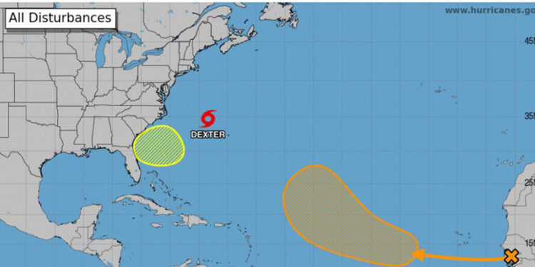 Tormenta tropical Dexter avanza y provocará lluvias este lunes en varias provincias