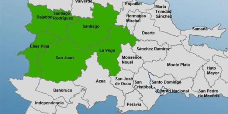 COE activa alerta verde para seis provincias por lluvias intensas