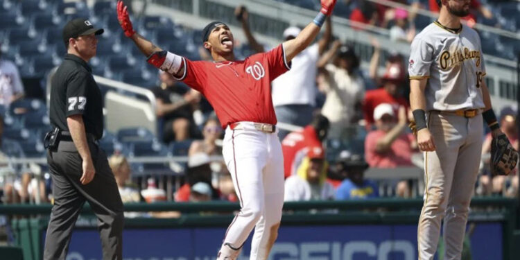 Nacionales vencen 4-3 a Piratas tras error de Oneil Cruz en el jardín central
