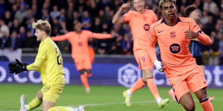 Barcelona empata 3-3 en un frenético duelo ante el Brujas