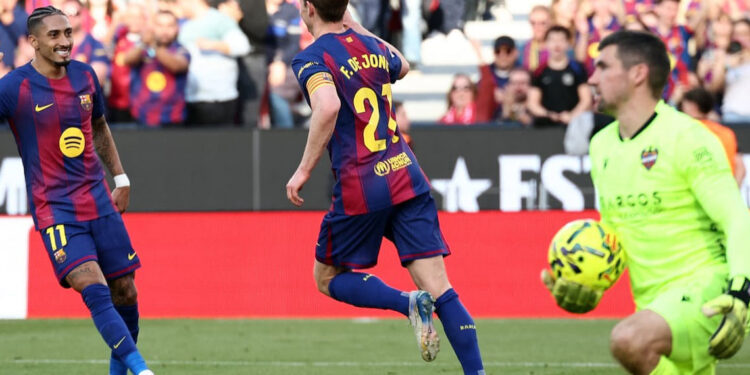 Barcelona vence al Levante y recupera liderato en LaLiga