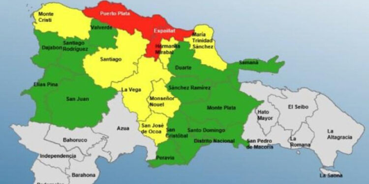 COE eleva alerta por frente frío en 22 provincias