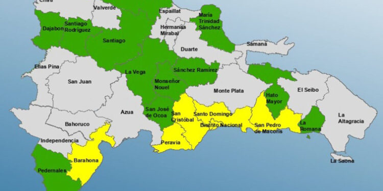 COE eleva alerta amarilla en el Gran Santo Domingo