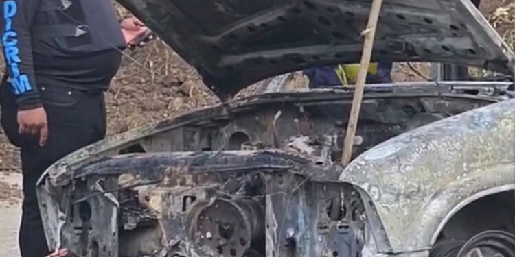 Hallan hombre calcinado junto a vehículo en La Vega